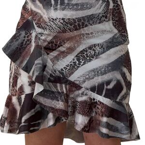 Venus Animal Print High Low Summer Skirt